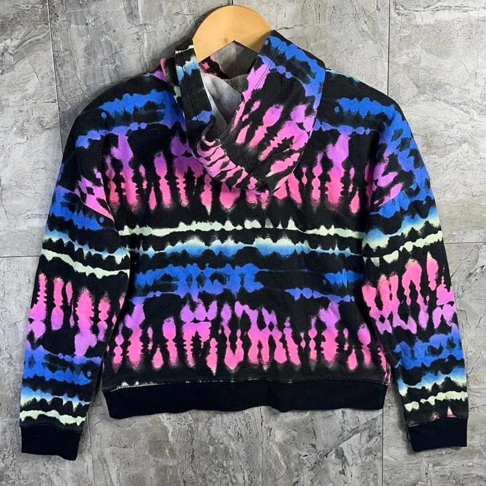 Justice tie-dye hoodie in‎ pink and blue #tie-dye Kids Size large 12-14
